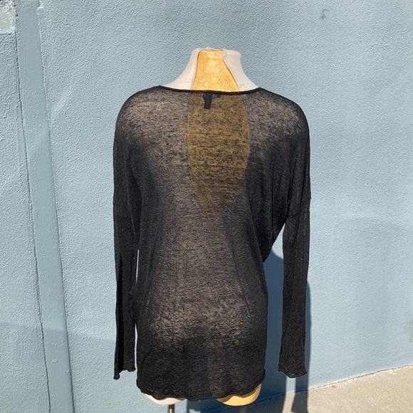 Eileen Fisher Loose Stitch Knit Lightweight Sheer Pullover - Picture 3 of 9